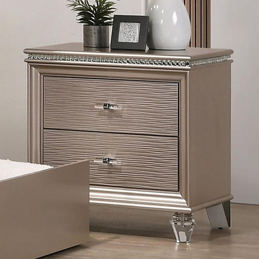 ALLIE Night Stand, Rose Gold Nightstand FOA East