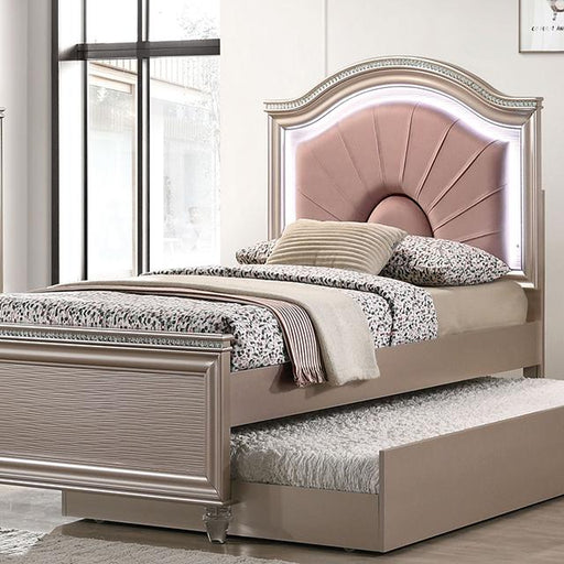 ALLIE Twin Bed, Rose Gold Bed FOA East