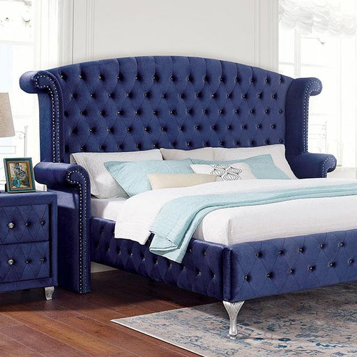 ALZIR Cal.King Bed, Blue Bed FOA East