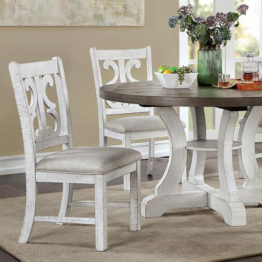 AULETTA Round Dining Table, Gray Dining Table FOA East