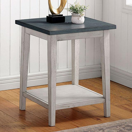 BANJAR Side Table, Antq. Blue End Table FOA East