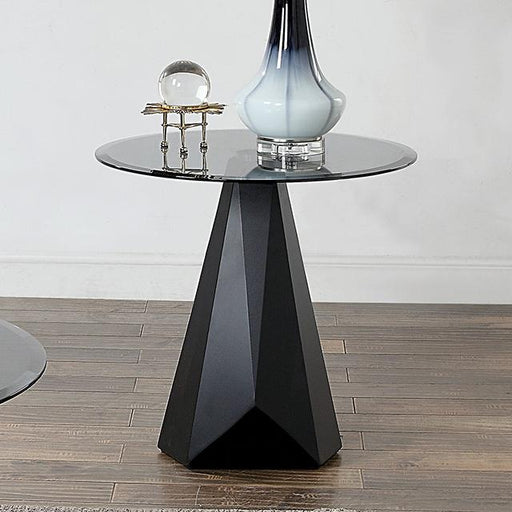 BISHOP End Table, Black/Gray End Table FOA East