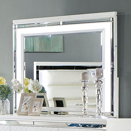 CALANDRIA Mirror w/ LED, White Mirror FOA East