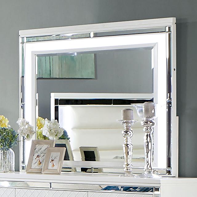 CALANDRIA Mirror w/ LED, White Mirror FOA East