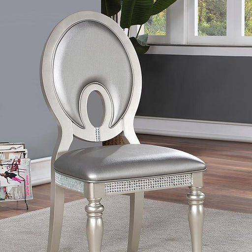 CATHALINA Side Chair (2/CTN), Silver Dining Chair FOA East
