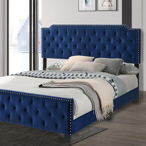 CHARLIZE E.King Bed, Navy Bed FOA East