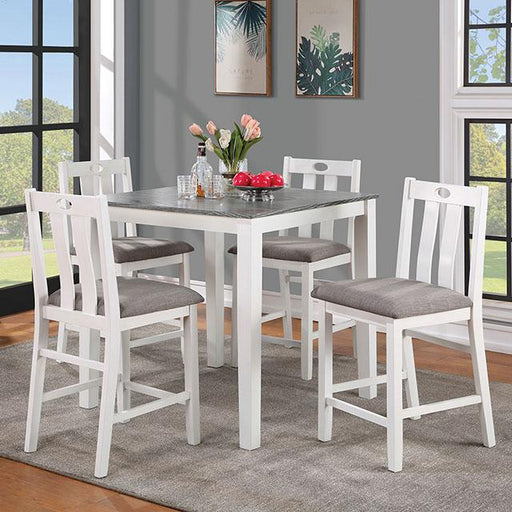 DUNSEITH 5 Pc. Counter Ht. Set Dining Room Set FOA East