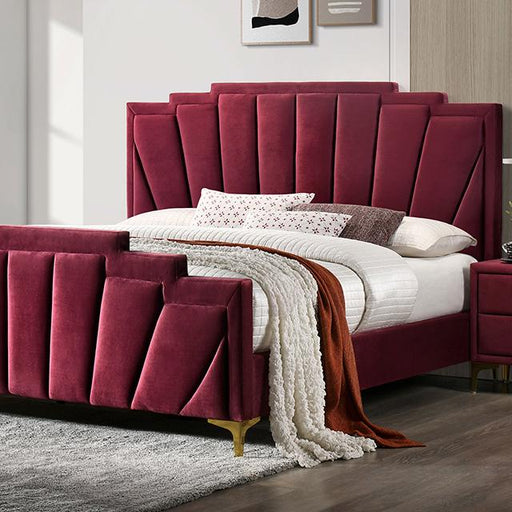 FLORIZEL Cal.King Bed, Red Bed FOA East