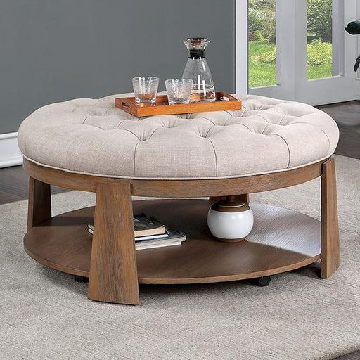 GUIS Round Coffee Table, Beige Coffee Table FOA East
