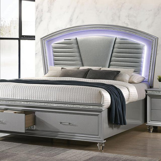 MADDIE Cal.King Bed, Silver Bed FOA East