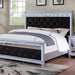 MAIREAD E.King Bed, Silver/Black Bed FOA East