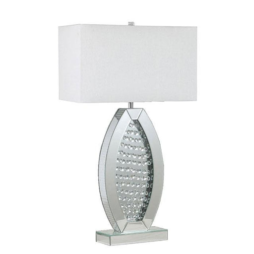 MYDA Table Lamp, Silver/White Lamp FOA East
