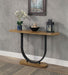 OLBIA Sofa Table, Rustic Oak/Sand Black Sofa FOA East
