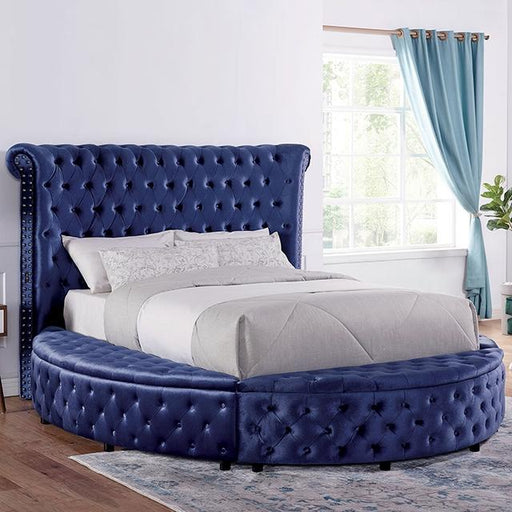 SANSOM Queen Bed, Blue Bed FOA East