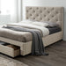 SYBELLA Cal.King Bed, Beige Bed FOA East