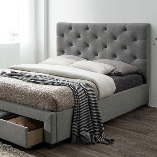SYBELLA Full Bed, Gray Bed FOA East