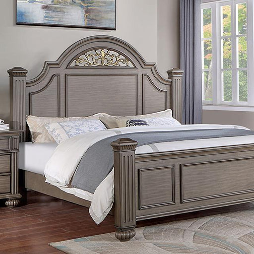 SYRACUSE Queen Bed, Gray Bed FOA East