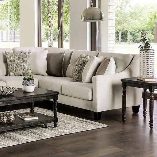 WALDPORT Sectional, Ivory Sectional FOA East
