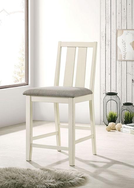 WILSONVILLE Counter Ht. Chair (2/CTN), Antique White/Gray Barstool FOA East