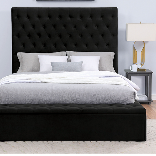 ATHENELLE Cal.King Bed, Black Bed FOA East