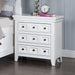 CASTILE Night Stand w/ USB, White Nightstand FOA East