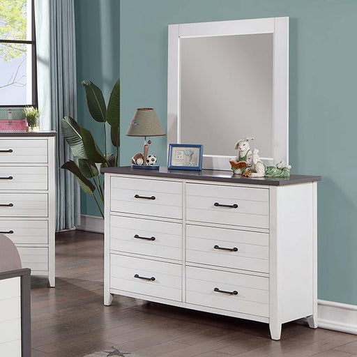 PRIAM Dresser, White/Gray Dresser FOA East