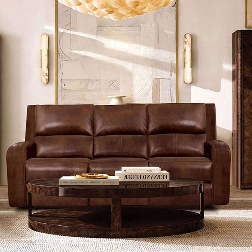 SOTERIOS Power Sofa, Medium Brown Sofa FOA East