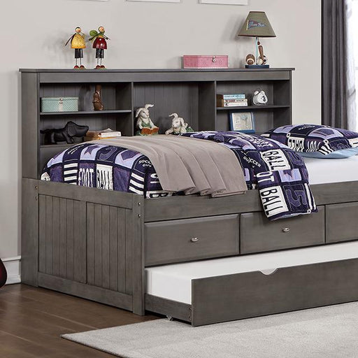 TIBALT Full DayBed w/ Trundle, Dark Gray Daybed FOA East