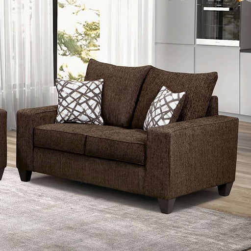 WEST ACTION Loveseat, Chocolate Loveseat FOA East