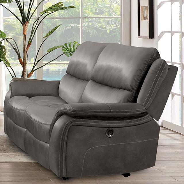 HENRICUS Loveseat, Dark Gray Loveseat FOA East