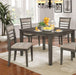 Fafnir Weathered Gray/Beige 6 Pc. Dining Table Set w/ Bench Dining Room Set FOA East