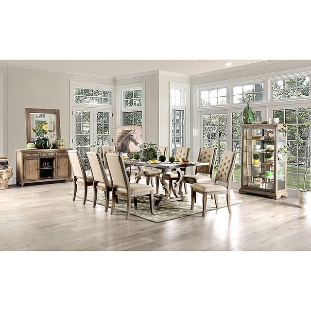 Patience Rustic Natural Tone Dining Table Dining Table FOA East