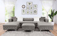 CIABATTONI Ottoman, Gray Ottoman FOA East