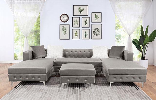 CIABATTONI Sectional, Gray Sectional FOA East