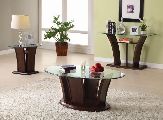 MANHATTAN IV Dark Cherry End Table, Brown Cherry End Table FOA East