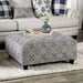 Nash Ivory/Navy Ottoman Ottoman FOA East