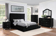 STEFANIA E.King Bed, Black Bed FOA East