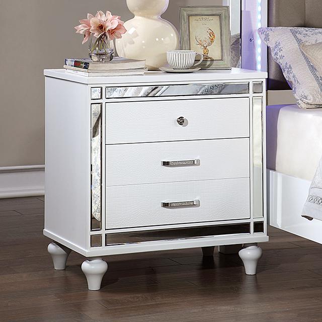 BRACHIUM Night Stand, White Nightstand FOA East