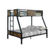 CLAPTON Black Twin/Full Bunk Bed Bunk Bed FOA East