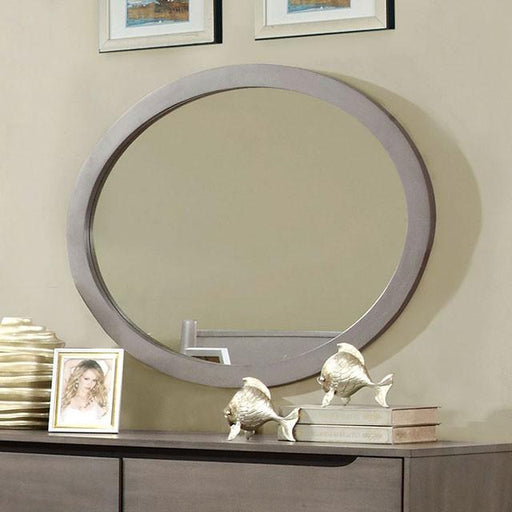 Lennart Gray Oval Mirror Mirror FOA East