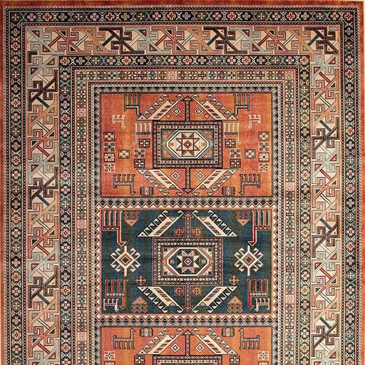 Mortsel Orange/Multi 5'3" X 7'6" Area Rug Rug FOA East