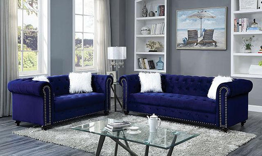 GIACOMO Loveseat, Blue Loveseat FOA East