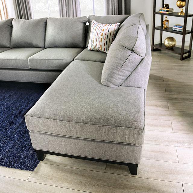 LANTWIT Sectional, Light Gray Sectional FOA East