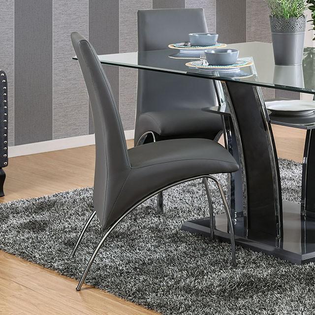 Wailoa Gray/Chrome Side Chair Dining Chair FOA East