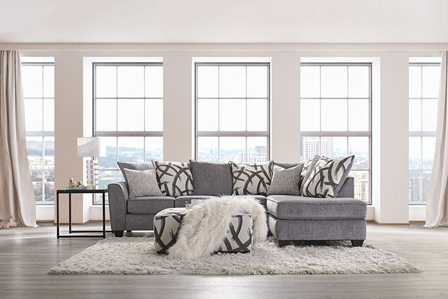 AMERSHAM Ottoman, Gray Ottoman FOA East