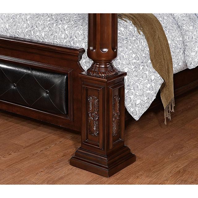 Mandalay Brown Cherry Queen Bed Bed FOA East