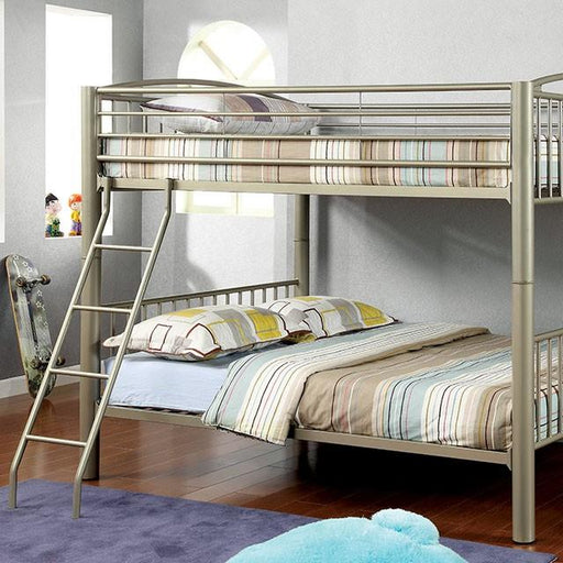 Lovia Metallic Gold Full/Full Bunk Bed Bunk Bed FOA East