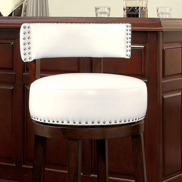 SHIRLEY Dark Oak/White 29" Bar Stool Barstool FOA East