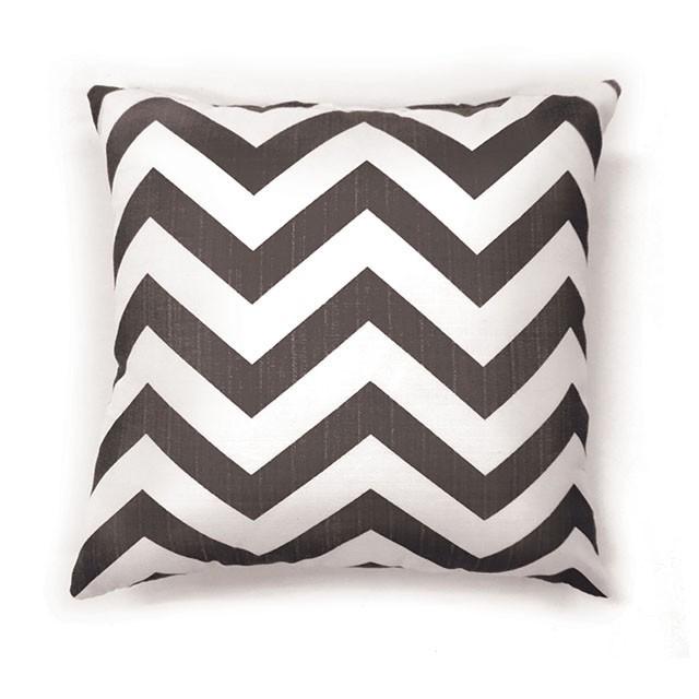 ZOE 22" X 22" Pillow, Gray Chevron (2/CTN) Pillow FOA East