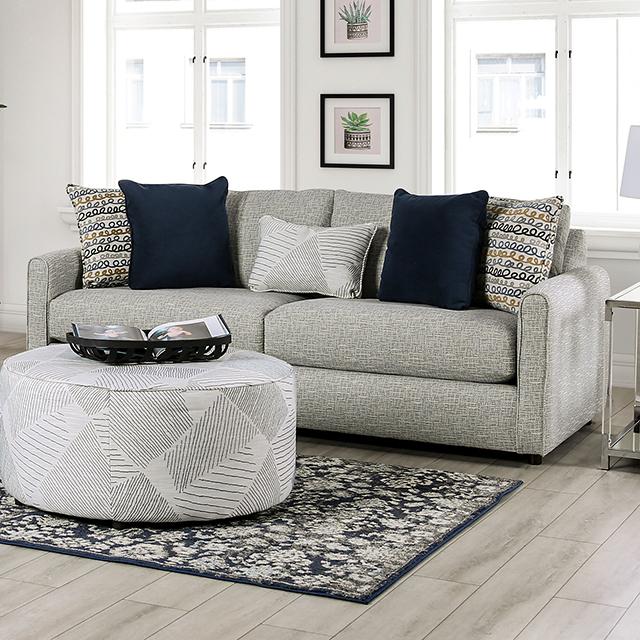 CHANCERY Sofa, Gray/Navy Sofa FOA East